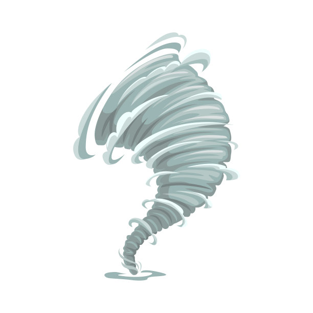 卡通龙卷风风暴旋风，飓风旋风图片下载