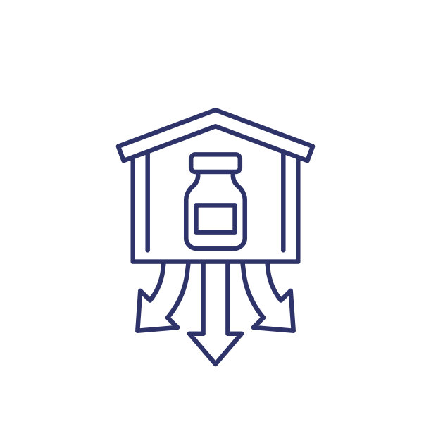 疫苗储存和分发线图标图片下载