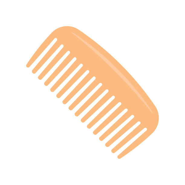 梳子图标。彩色剪影。正面视图。矢量简单平面图形说明。白色背景上的孤立物体。隔离。图片下载