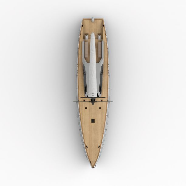 游艇的俯视图，3d渲染图片下载