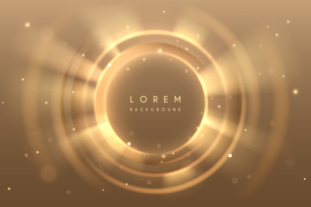金色圆圈灯光效果背景图片下载