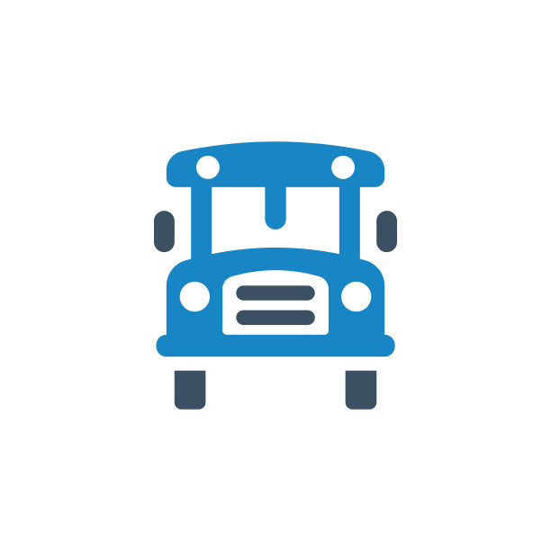 校车图标矢量插图图片下载