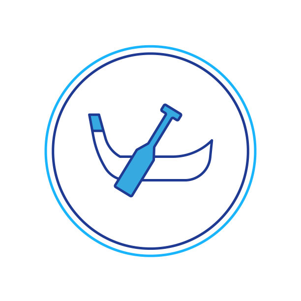 填充轮廓贡多拉船意大利威尼斯图标孤立在白色背景。旅游划船交通浪漫。向量图片下载