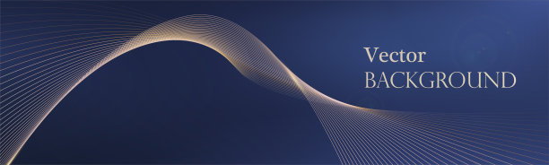 振幅在蓝色背景上抽象的金色波浪图片下载