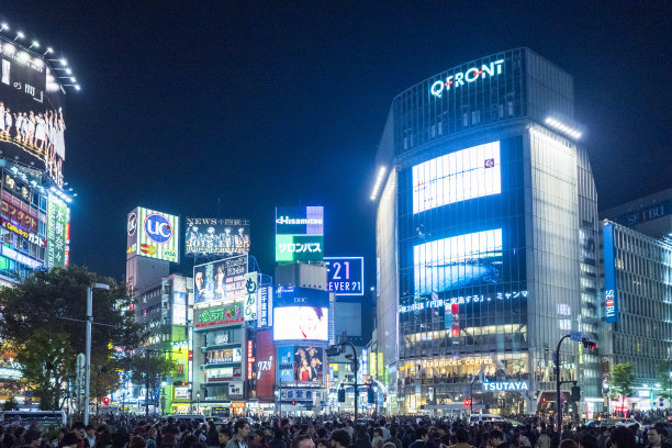 涩谷十字路口，日本东京图片下载