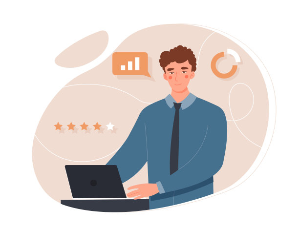 拥有笔记本电脑概念的商人图片下载