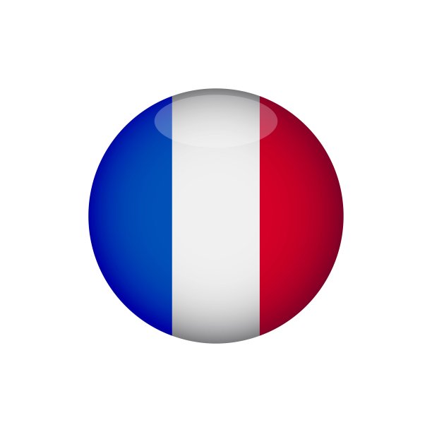 法国国旗图标矢量设计模板图片下载