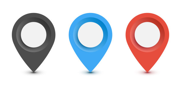 位置标记矢量平面图标。图片下载