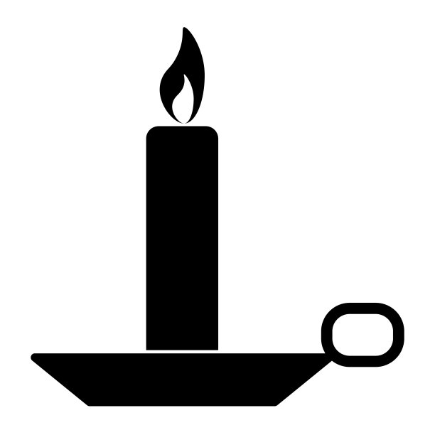 圣诞节蜡烛图标概念的简单插图图片下载