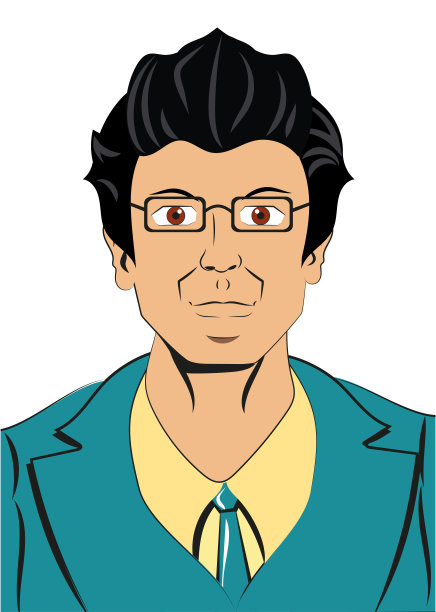 波普艺术优雅商人矢量图片下载