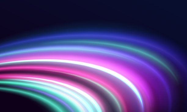 未来的霓虹灯路线。图片下载