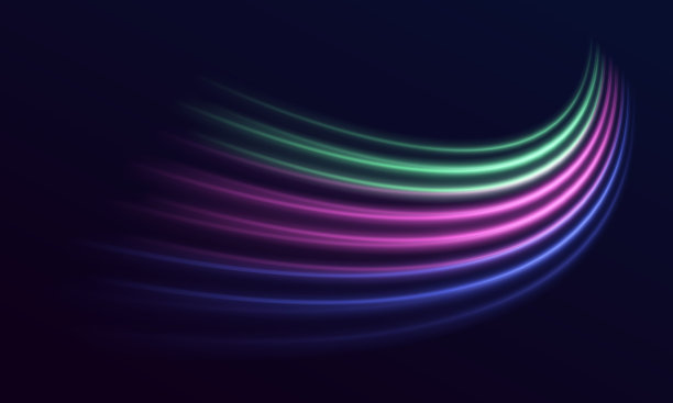 未来的霓虹灯路线。图片下载