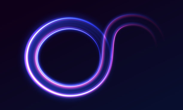 未来的霓虹灯路线。图片下载