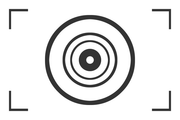 摄像机目标焦点与剪辑路径隔离在白色背景上图片下载