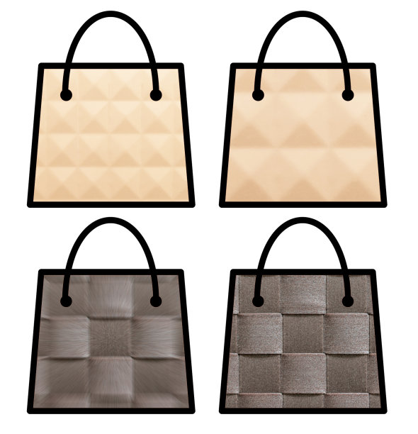 收藏时尚包孤立在白色背景与裁剪路径图片下载