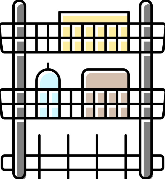 组织者浴室内部颜色图标图片下载