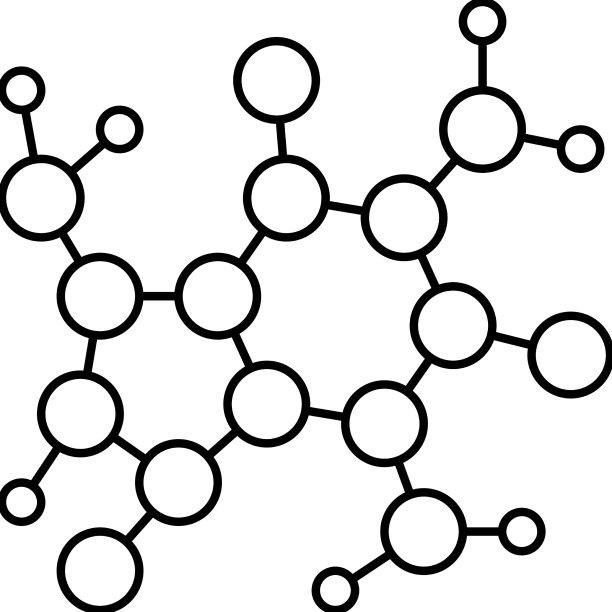 科学分子结构线图标图片下载