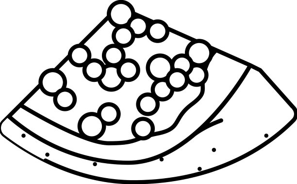 石榴整片红色切线图标图片下载