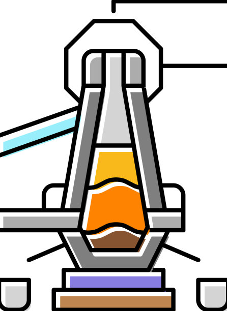 高炉钢生产彩色图标图片下载