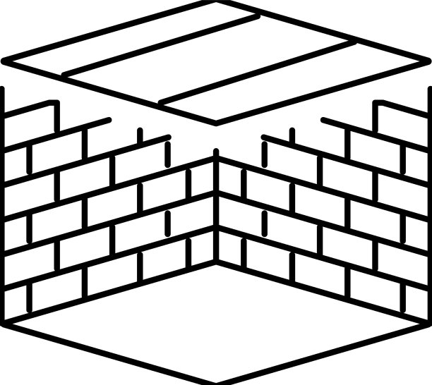 吊顶建筑房屋线条图标图片下载