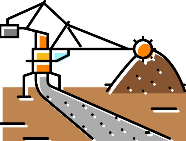 堆垛机回收机钢生产彩色图标图片下载