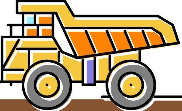 运钢车生产彩色图标图片下载