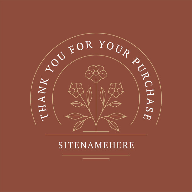 感谢您订购购买社交媒体帖子线花束复古设计模板矢量图片下载