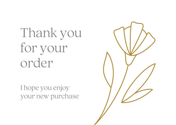 感谢您订购购买商业古着牌横幅花盛开线设计模板矢量插图。图片下载