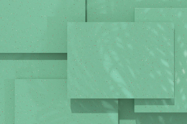 空白页，绿色背景上有阴影。你的设计模型。图片下载