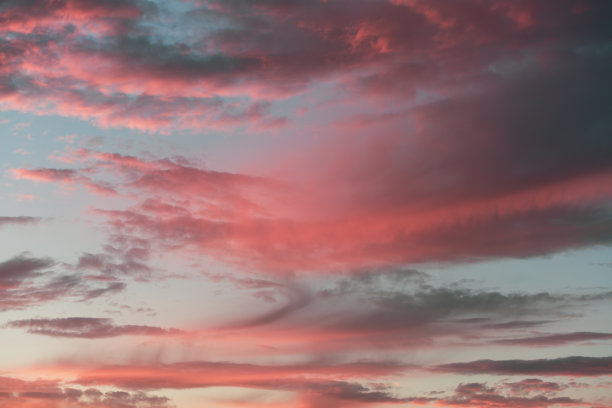 日落天空中的彩云图片下载