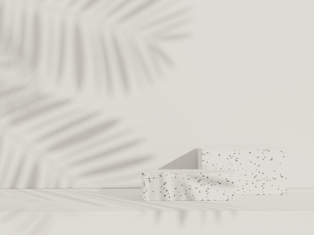 3D渲染，最小写实粉彩展示平台的产品模拟或化妆品展示在彩色粉彩工作室，圆柱体基座展示场景，几何形状背景。图片下载