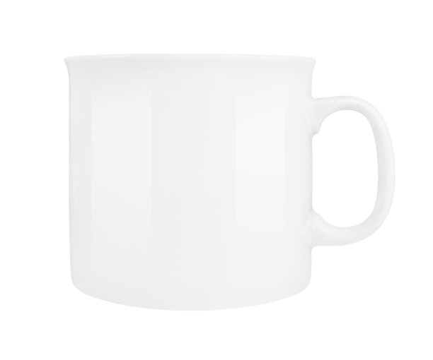 白色的杯子孤立在白色的背景上图片下载