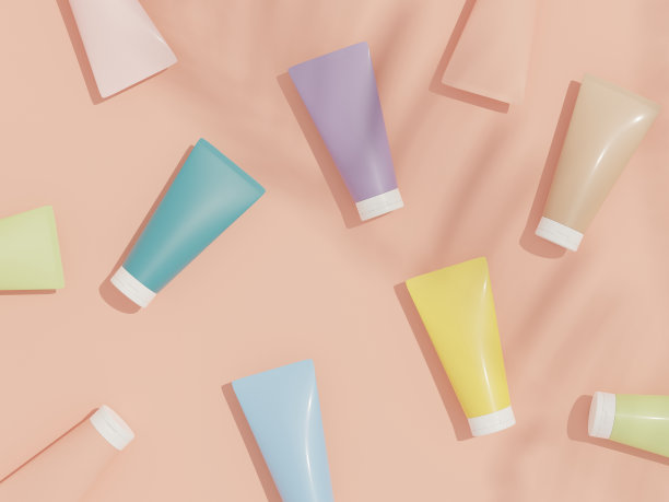 空白化妆品，护肤品或包装的三维渲染模拟。美容皂和水疗概念。乳液油滋润皮肤健康。高端奢华的品牌设计。图片下载