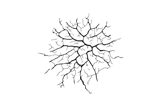 在墙上或地上有裂缝和黑洞。自然灾害、地震或干旱造成的损失。战后的大灾难。图片下载