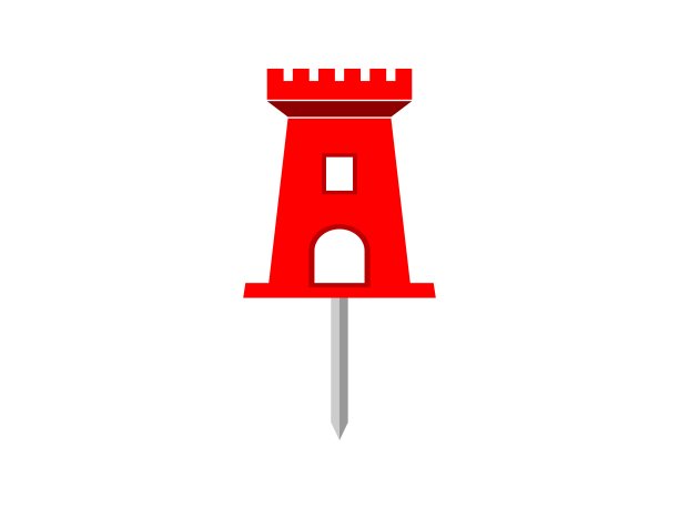 红色推销与堡垒图片下载