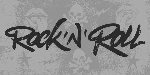 摇滚单色传单图片下载