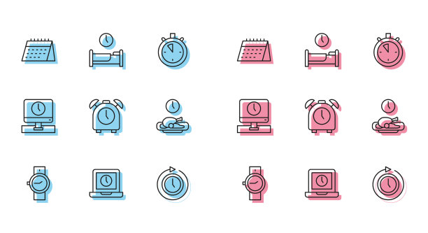 设定行腕表笔记本时间日历时钟图片下载