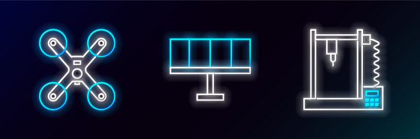 集线3d打印机无人机飞行和太阳能图片下载