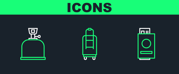 集行护照带票露营煤气炉图片下载