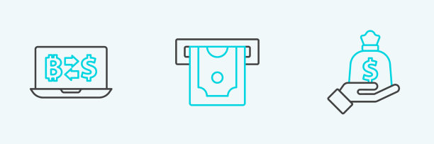 设定线手握钱袋加密货币图片下载