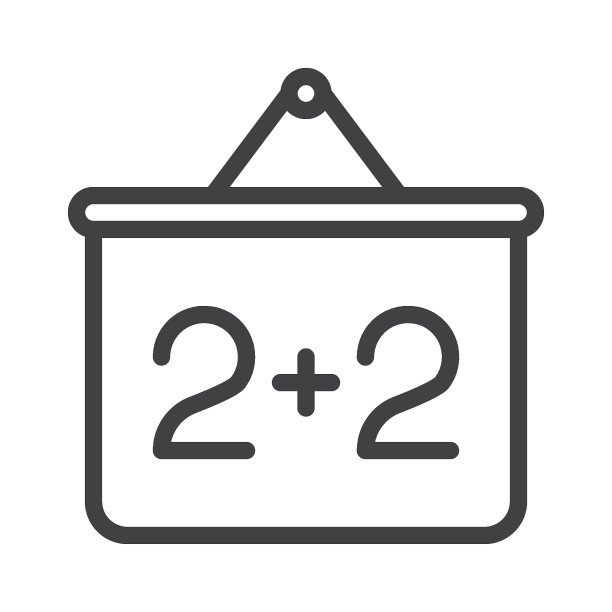 数学演示屏幕线条图标图片下载