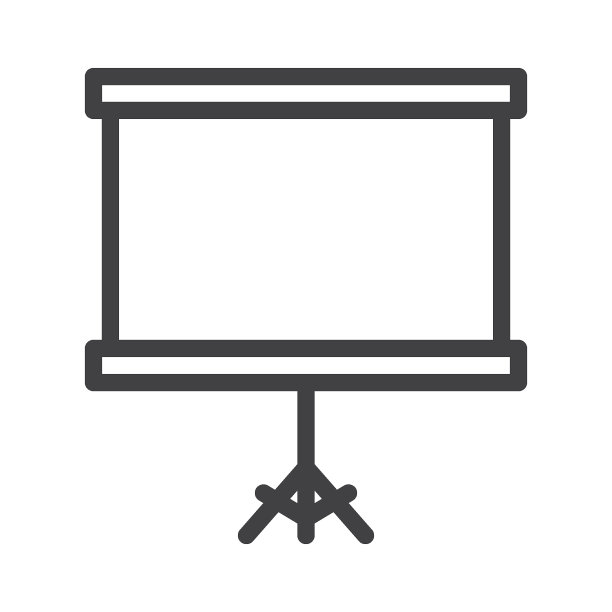 投影幕布线性图标展示图片下载