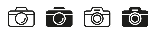 相机图标设置。照片相机图标。照片相机矢量图标。图片下载