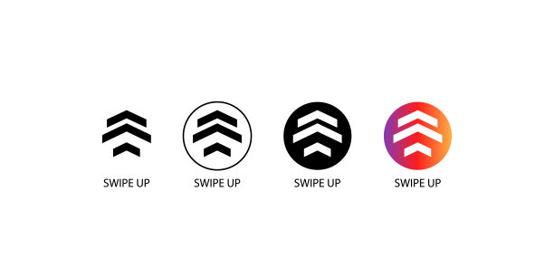 向上滑动箭头图标。滚动或向上滑动。矢量图图片下载