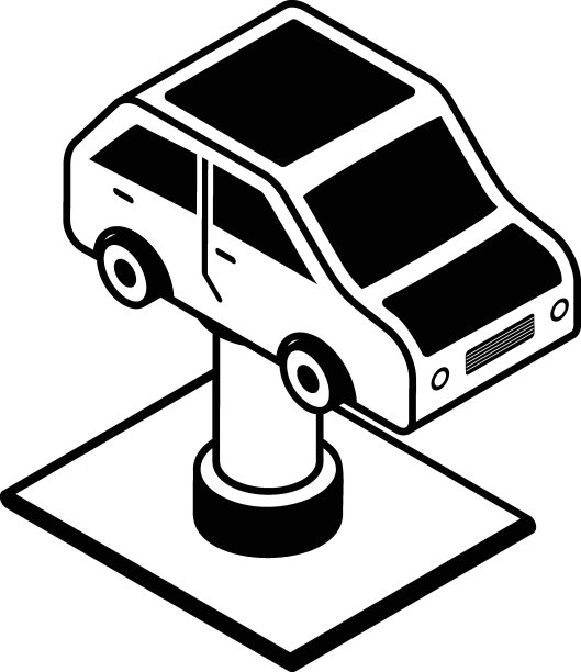 车辆升降机矢量图标等距设计，机动车辆服务和汽车修理厂标志，卡车备件标志，汽车技工，家庭车库升降机概念图片下载