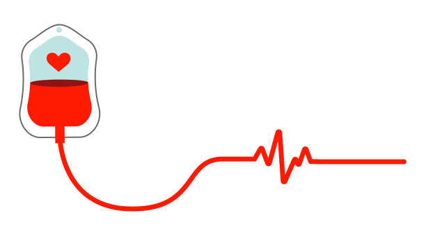 带管的血袋示意图。献血。捐赠者的一天。图片下载