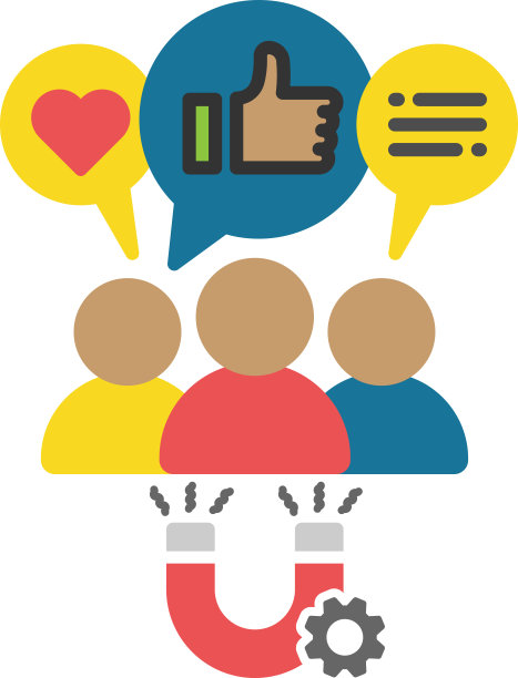 品牌参与图标矢量社交媒体营销符号图片下载