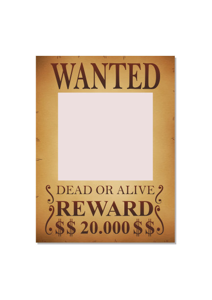 复古通缉海报模板。模型的海报图片下载