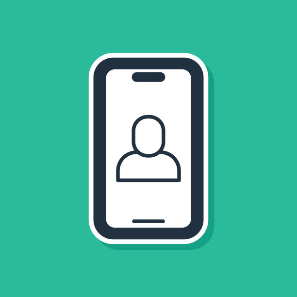 蓝色视频聊天会议图标孤立在绿色背景。在线会议工作在家。远程项目管理。向量图片下载