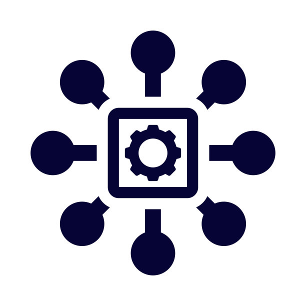 齿轮，技术，微芯片，现代科技的标志图片下载